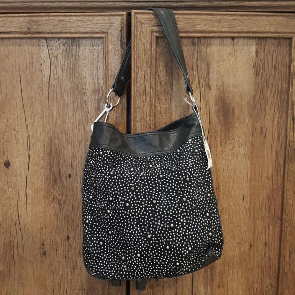 Carlos Santana Studded Black Bag NWT